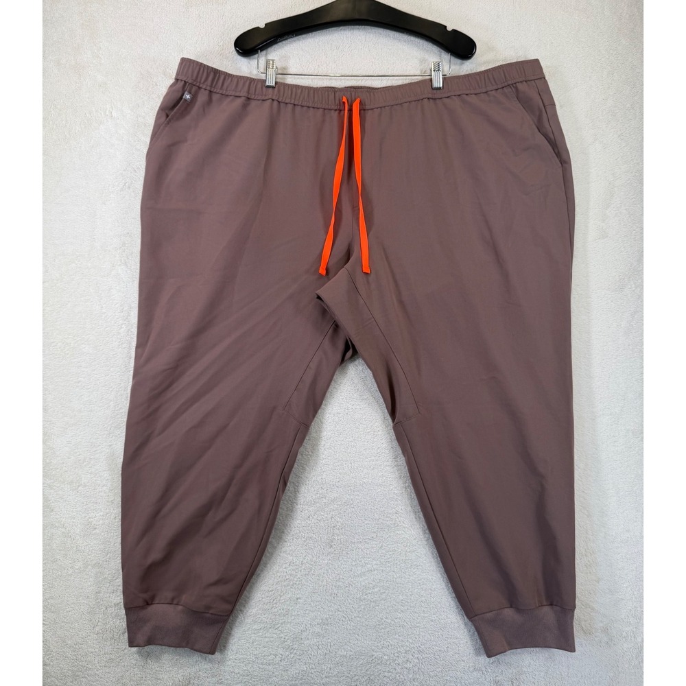 FIGS‎ Tansen Jogger Scrub Pants 6XL Short Mauve Brown Orange Drawstring-NWT